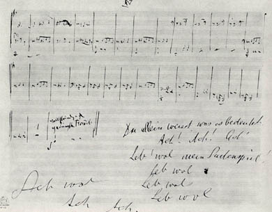 Mahler's 10th Symphony manuscript with messages to Alma