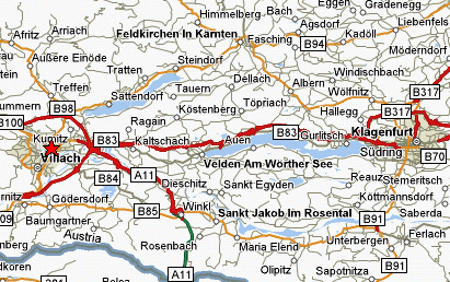 map of Berghof summer villa in Carinthia