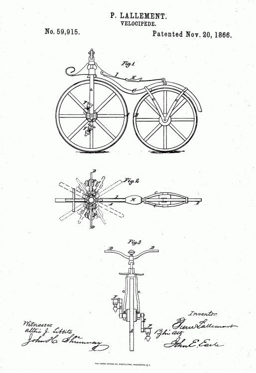 Lallement bicycle patent